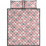 Koala Bear And Cloud Pattern Print Quilt Bed Set