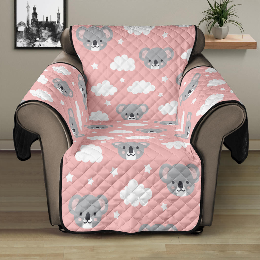 Koala Bear And Cloud Pattern Print Recliner Protector