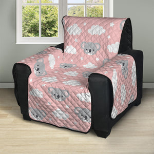 Koala Bear And Cloud Pattern Print Recliner Protector