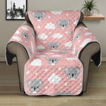 Koala Bear And Cloud Pattern Print Recliner Protector