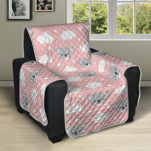 Koala Bear And Cloud Pattern Print Recliner Protector