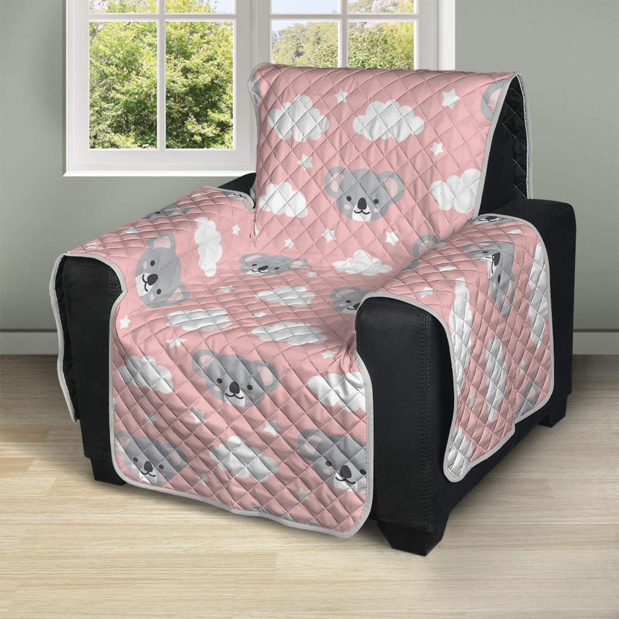 Koala Bear And Cloud Pattern Print Recliner Protector