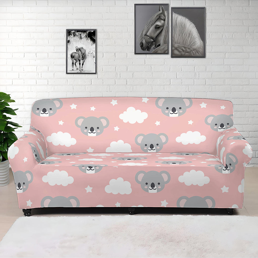 Koala Bear And Cloud Pattern Print Sofa Cover