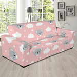 Koala Bear And Cloud Pattern Print Sofa Slipcover