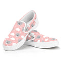 Koala Bear And Cloud Pattern Print White Slip On Sneakers