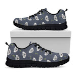 Koala Bear Pattern Print Black Sneakers