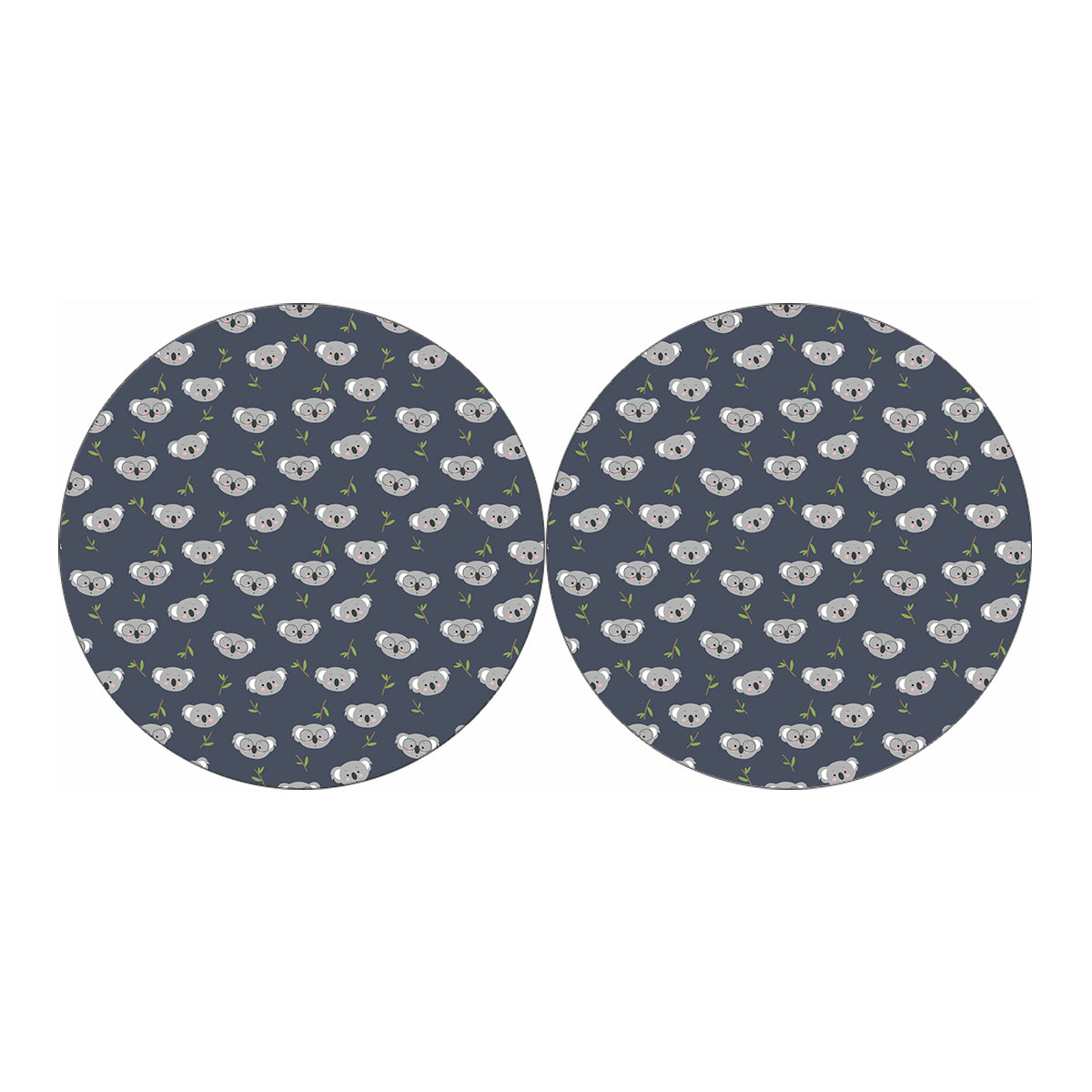 Koala Bear Pattern Print Car Coasters
