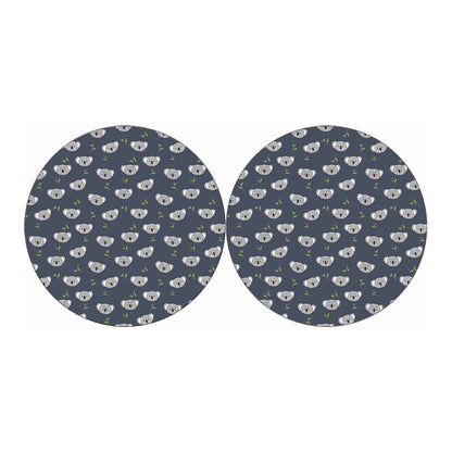 Koala Bear Pattern Print Car Coasters