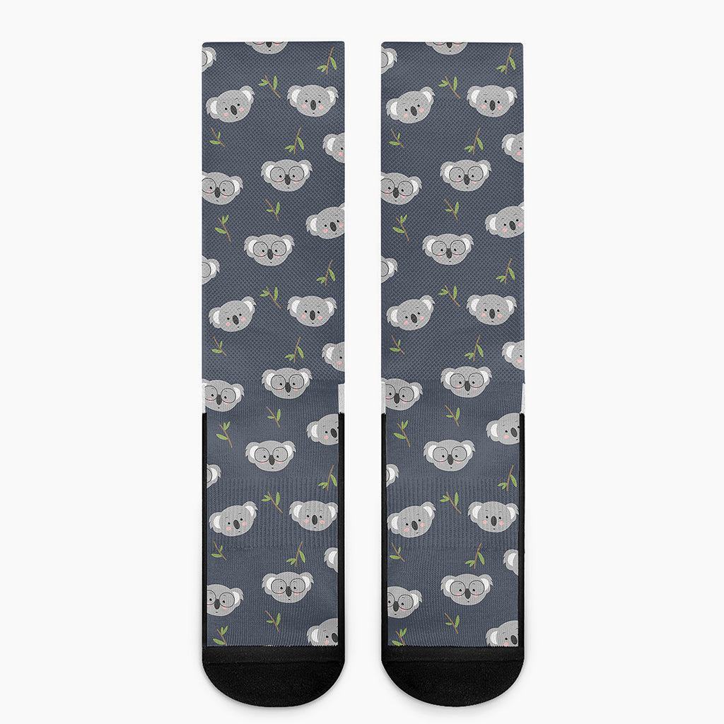 Koala Bear Pattern Print Crew Socks