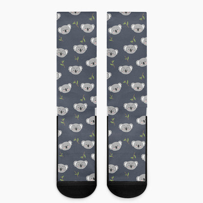 Koala Bear Pattern Print Crew Socks