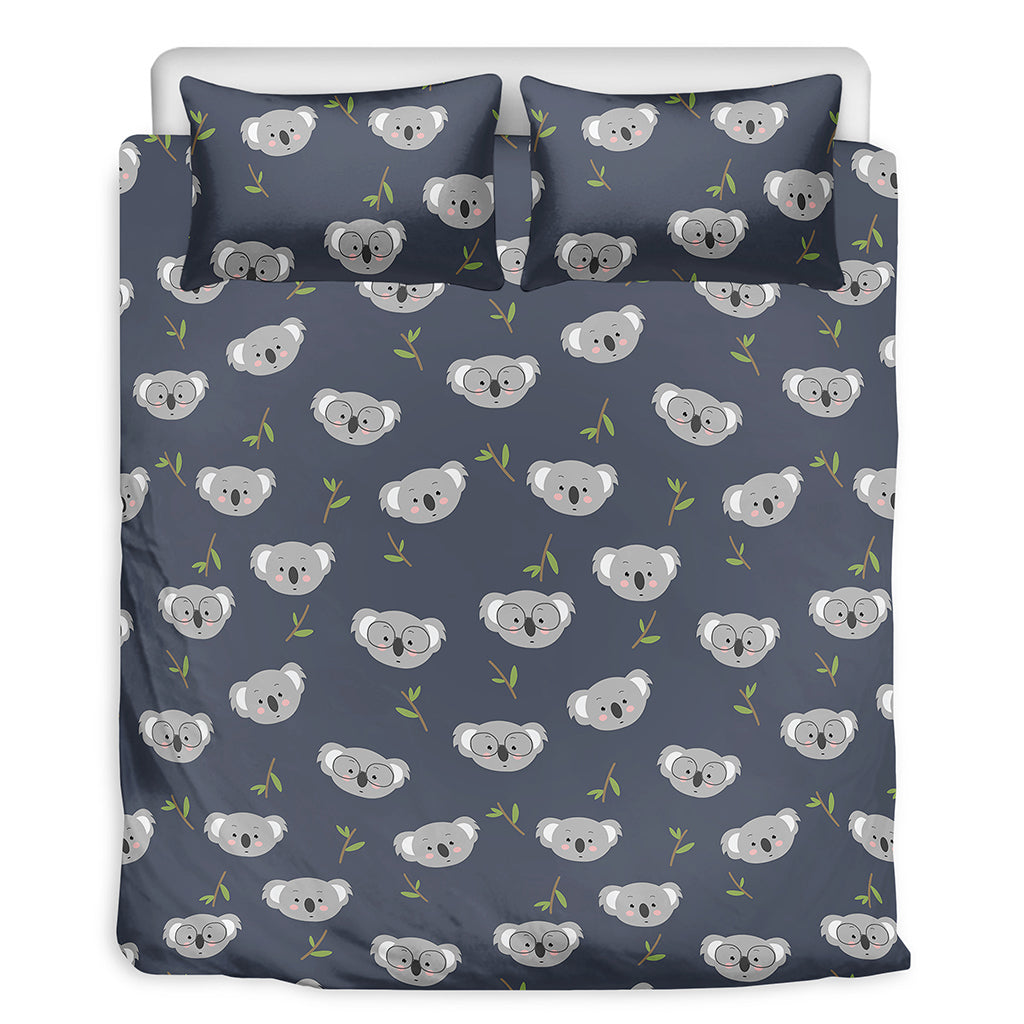 Koala Bear Pattern Print Duvet Cover Bedding Set