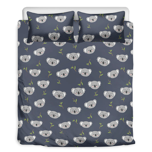 Koala Bear Pattern Print Duvet Cover Bedding Set