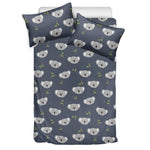 Koala Bear Pattern Print Duvet Cover Bedding Set
