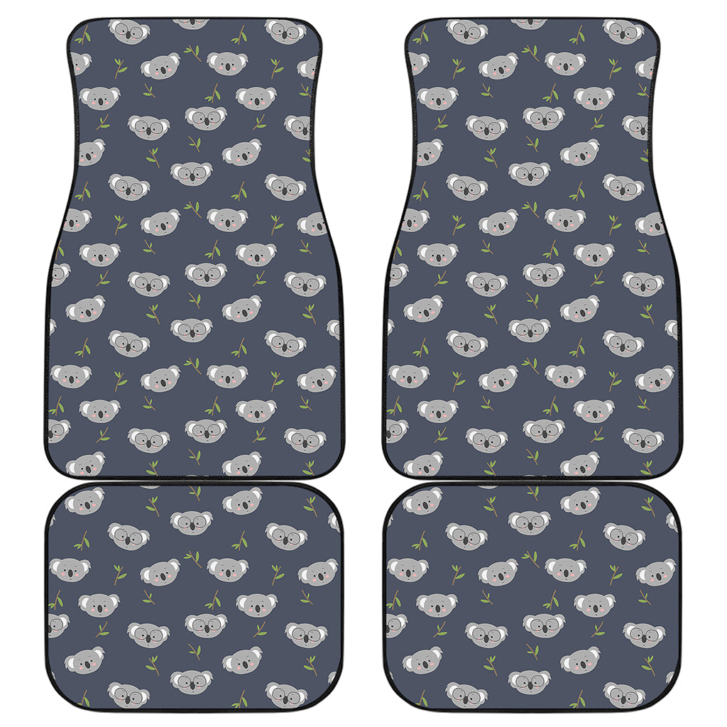 Koala Bear Pattern Print Front and Back Car Floor Mats