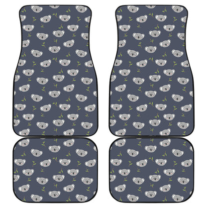 Koala Bear Pattern Print Front and Back Car Floor Mats