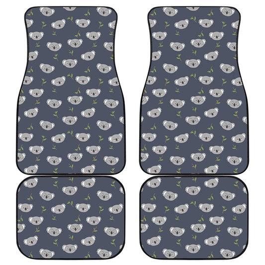 Koala Bear Pattern Print Front and Back Car Floor Mats