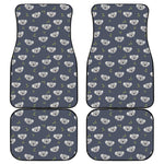 Koala Bear Pattern Print Front and Back Car Floor Mats