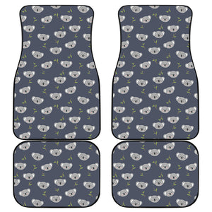 Koala Bear Pattern Print Front and Back Car Floor Mats