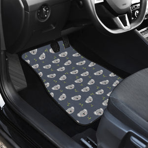 Koala Bear Pattern Print Front and Back Car Floor Mats