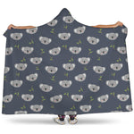 Koala Bear Pattern Print Hooded Blanket