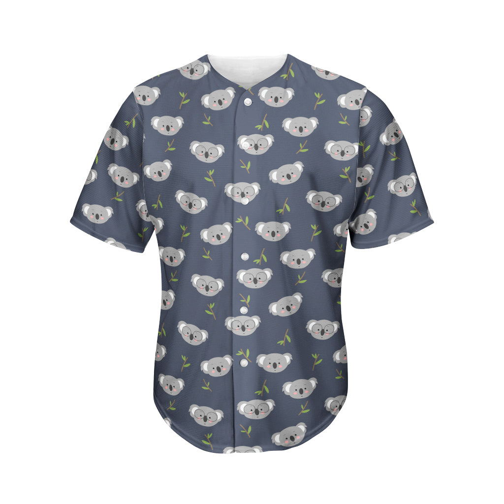 Koala Bear Pattern Print Men's Baseball Jersey