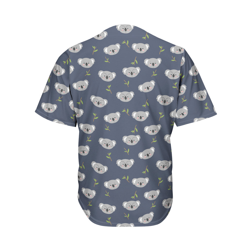 Koala Bear Pattern Print Men's Baseball Jersey