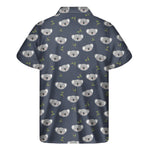 Koala Bear Pattern Print Men's Short Sleeve Shirt