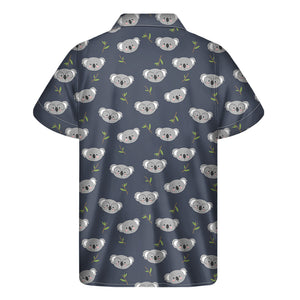 Koala Bear Pattern Print Men's Short Sleeve Shirt