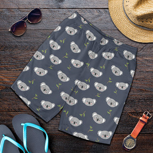 Koala Bear Pattern Print Men's Shorts