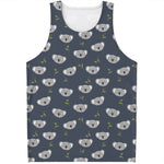 Koala Bear Pattern Print Men's Tank Top