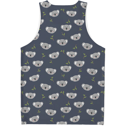 Koala Bear Pattern Print Men's Tank Top