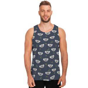 Koala Bear Pattern Print Men's Tank Top