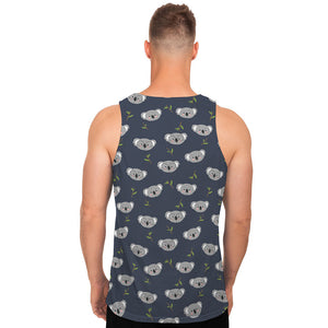 Koala Bear Pattern Print Men's Tank Top