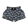 Koala Bear Pattern Print Muay Thai Boxing Shorts