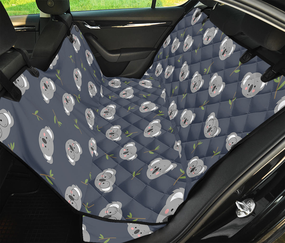 Koala Bear Pattern Print Pet Car Back Seat Cover