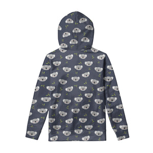 Koala Bear Pattern Print Pullover Hoodie