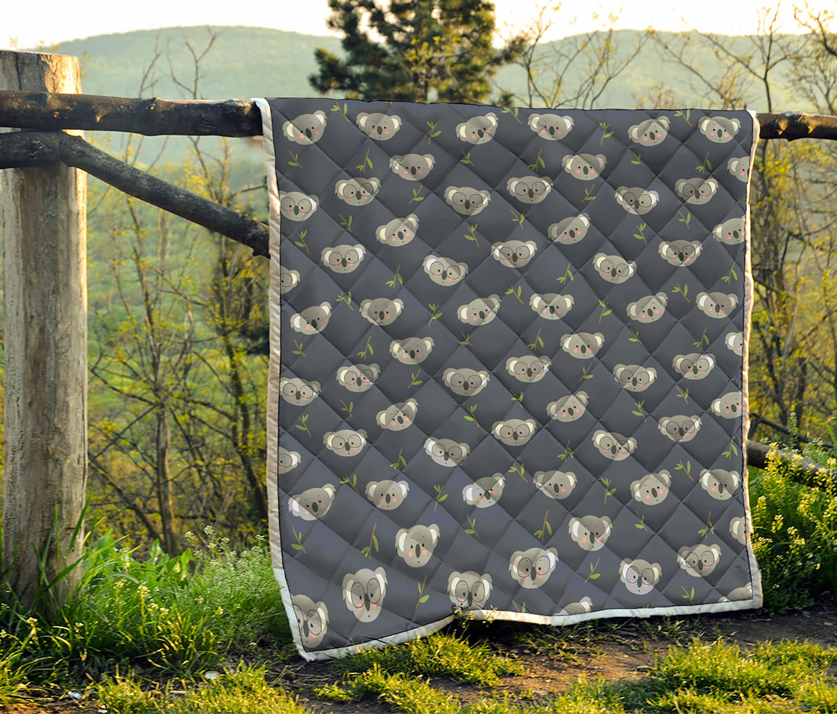 Koala Bear Pattern Print Quilt