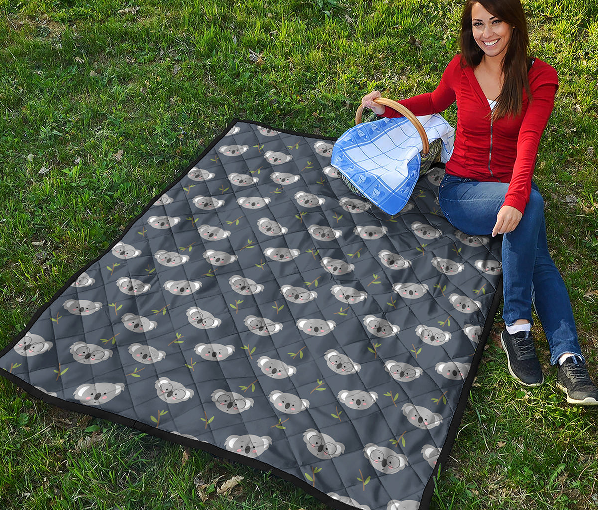 Koala Bear Pattern Print Quilt