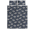 Koala Bear Pattern Print Quilt Bed Set