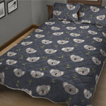 Koala Bear Pattern Print Quilt Bed Set