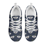 Koala Bear Pattern Print White Sneakers