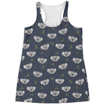 Koala Bear Pattern Print Women's Racerback Tank Top