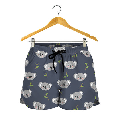 Koala Bear Pattern Print Women's Shorts