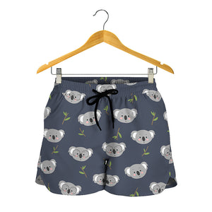 Koala Bear Pattern Print Women's Shorts