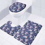 Koala Forest Pattern Print 3 Piece Bath Mat Set