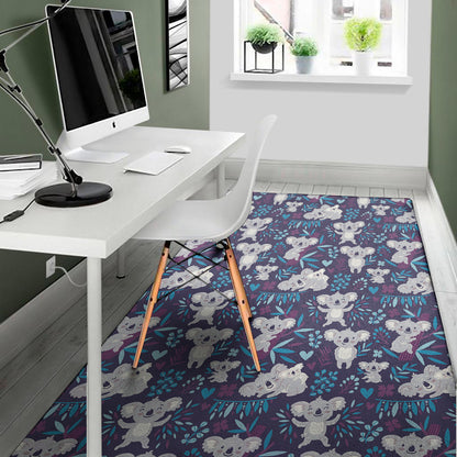 Koala Forest Pattern Print Area Rug