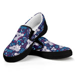 Koala Forest Pattern Print Black Slip On Shoes