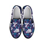 Koala Forest Pattern Print Black Slip On Shoes