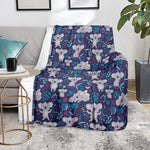 Koala Forest Pattern Print Blanket
