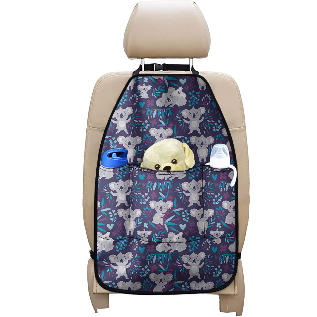 Koala Forest Pattern Print Car Seat Organizers